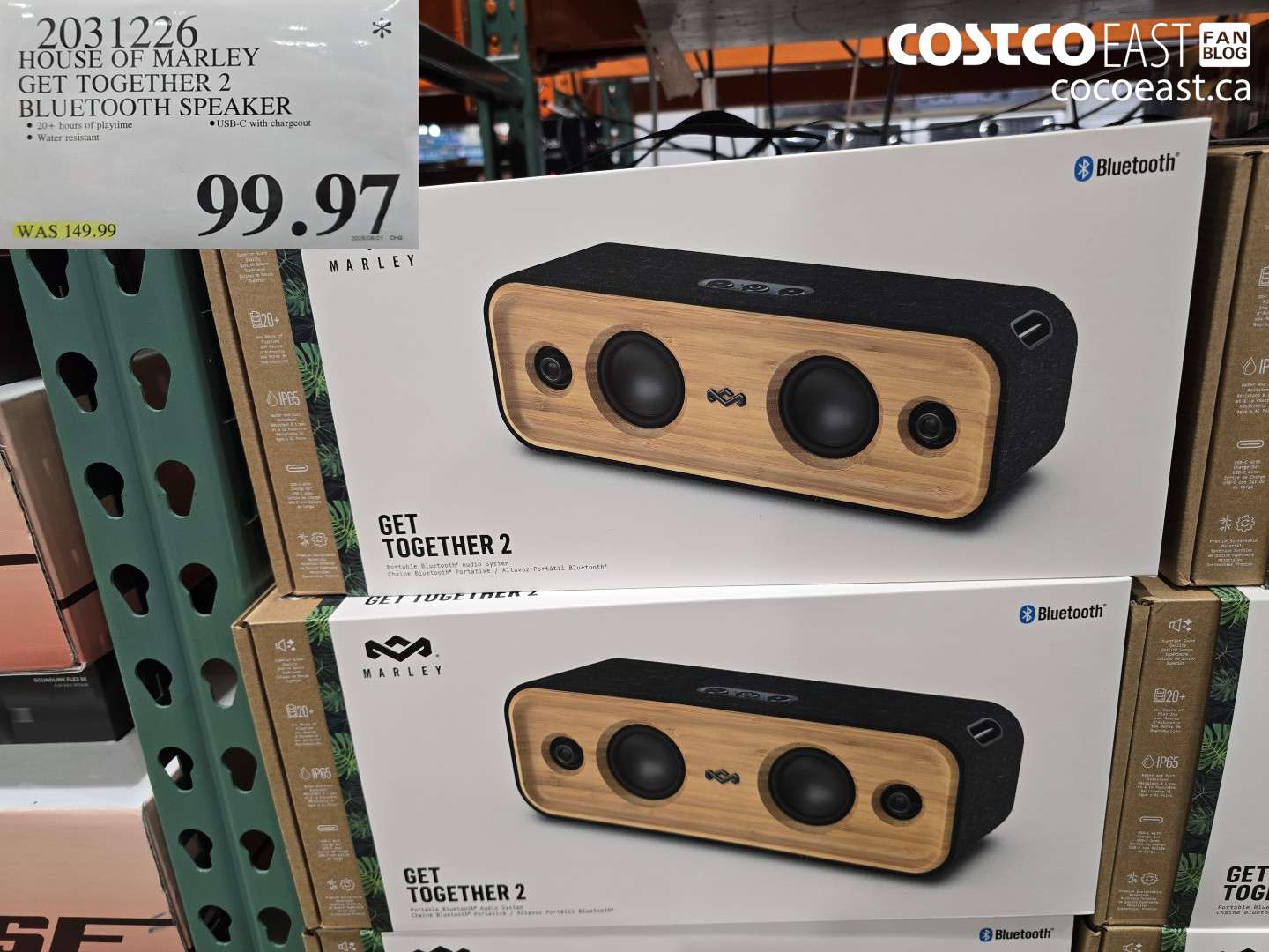 2031226 HOUSE OF MARLEY GET TOGETHER 2 BLUETOOTH SPEAKER $99.97