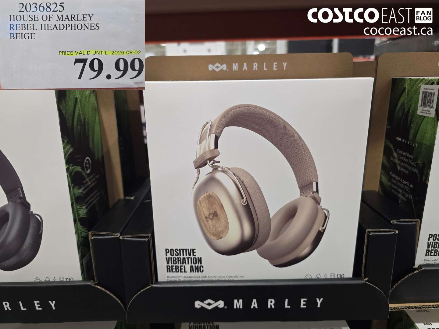2036825 HOUSE OF MARLEY REBEL HEADPHONES BEIGE $79.99
