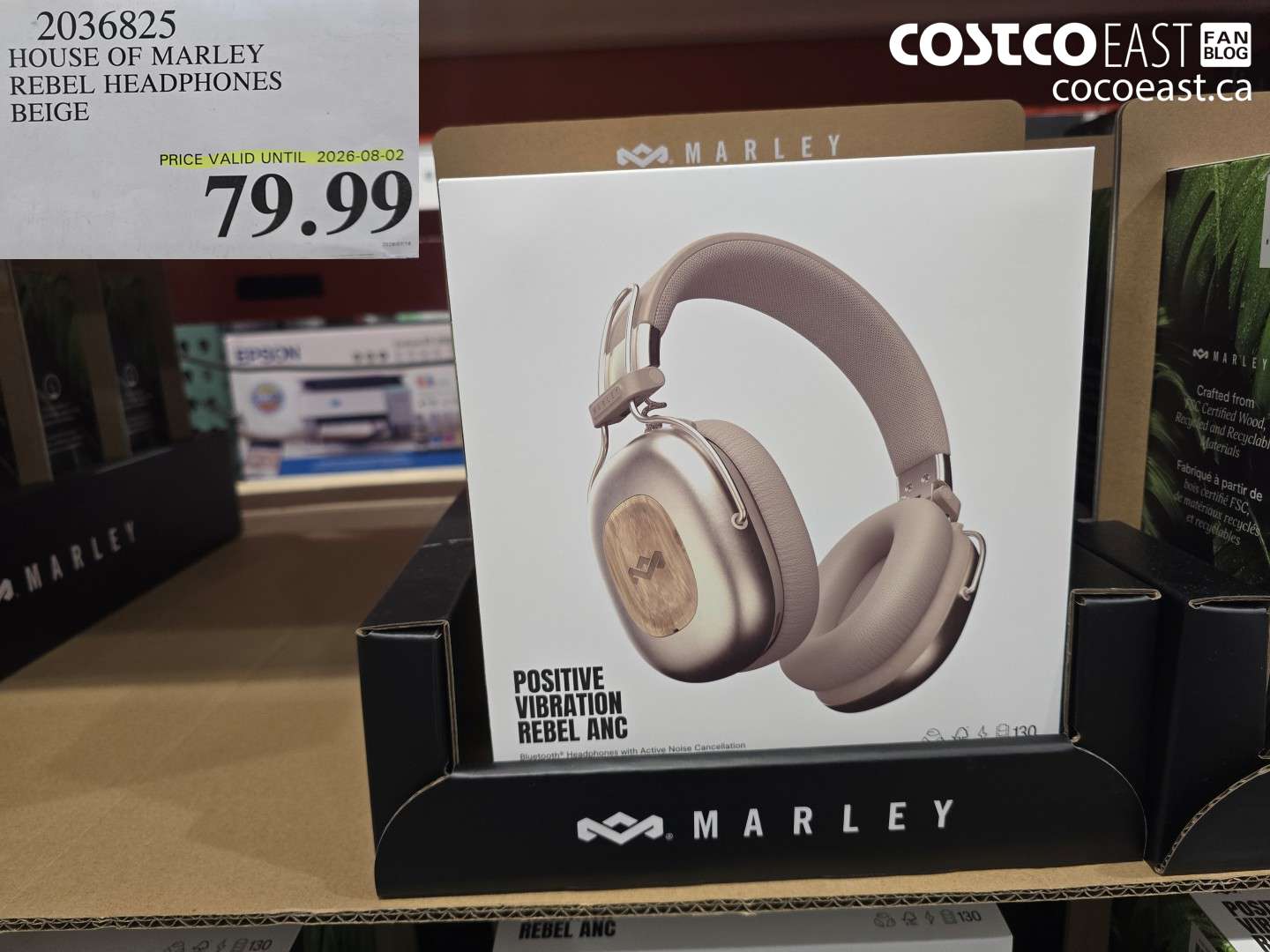 2036825 HOUSE OF MARLEY REBEL HEADPHONES BEIGE $79.99