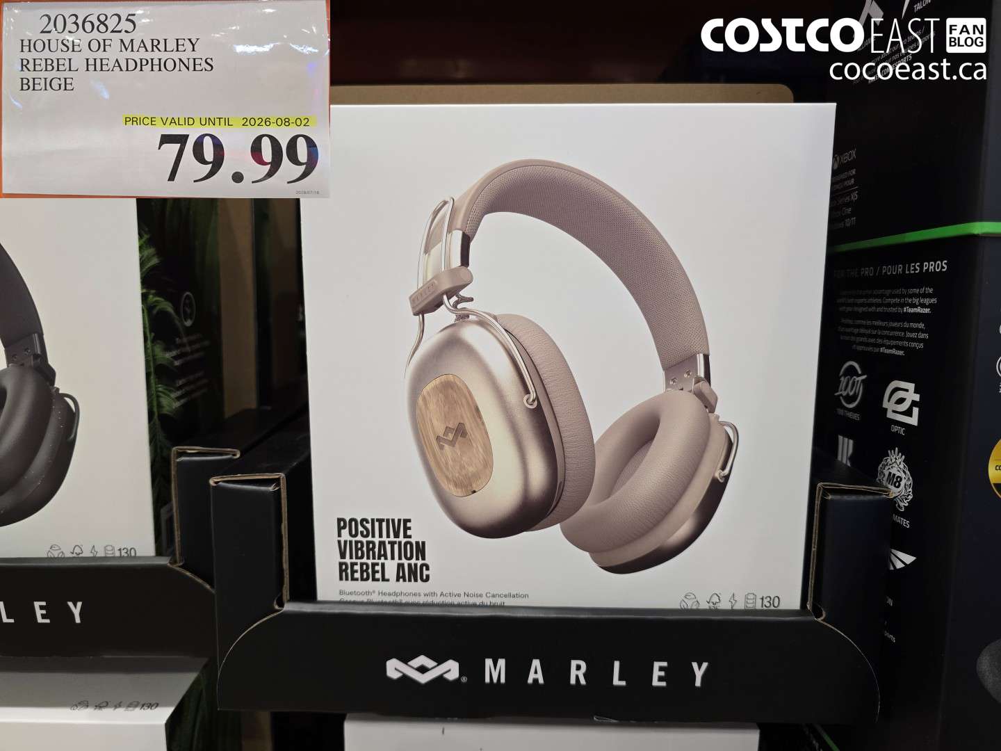 2036825 HOUSE OF MARLEY REBEL HEADPHONES BEIGE $79.99