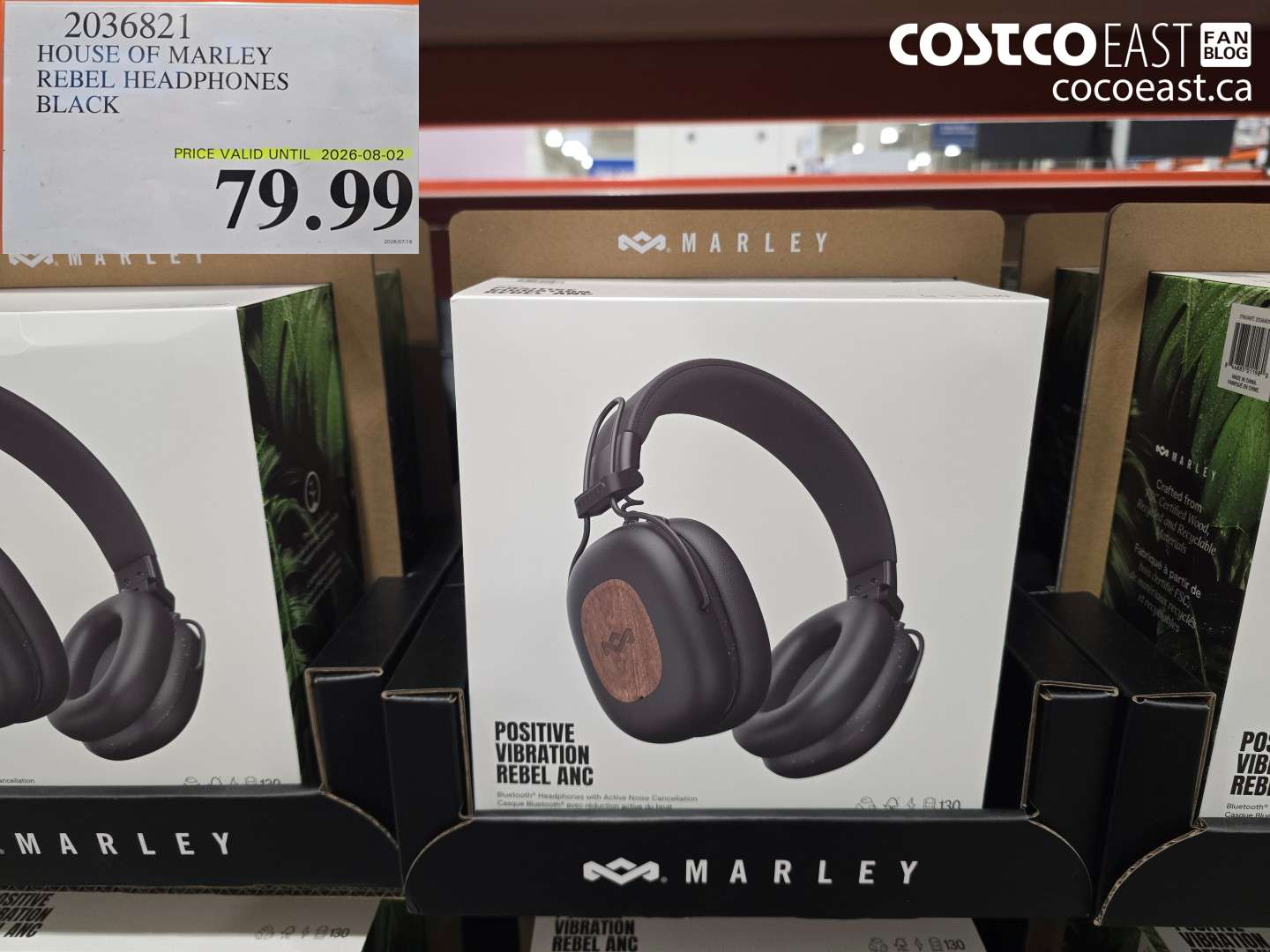 2036821 HOUSE OF MARLEY REBEL HEADPHONES BLACK $79.99