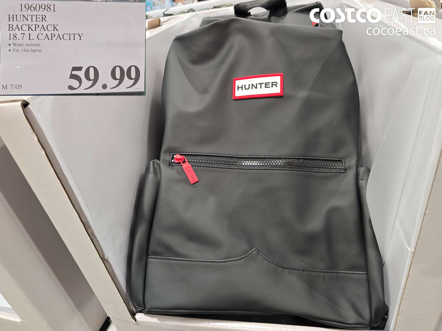 1960981 HUNTER BACKPACK 18.7 L CAPACITY $59.99