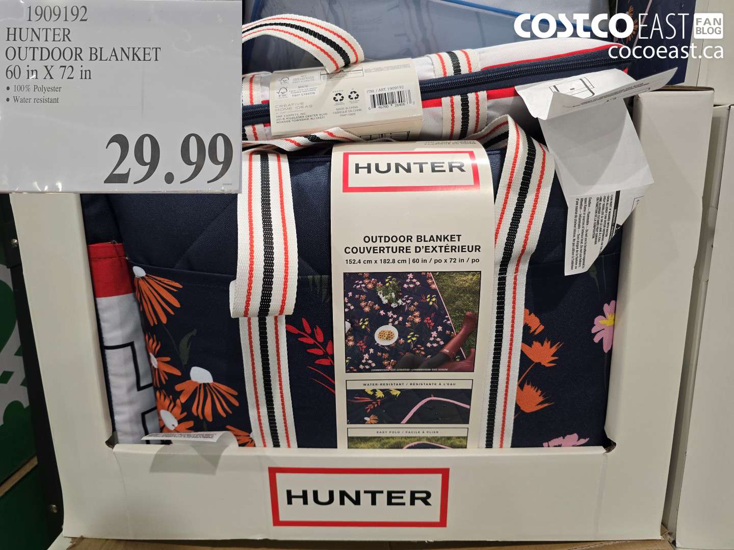 1909192 HUNTER OUTDOOR BLANKET 60 IN X 72 IN $29.99