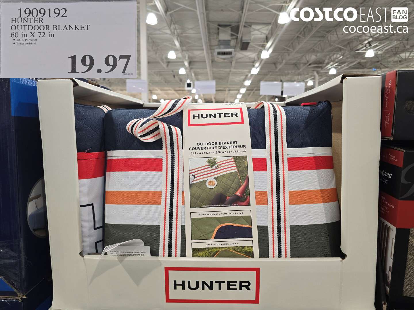 1909192 HUNTER OUTDOOR BLANKET 60 IN X 72 IN $19.97