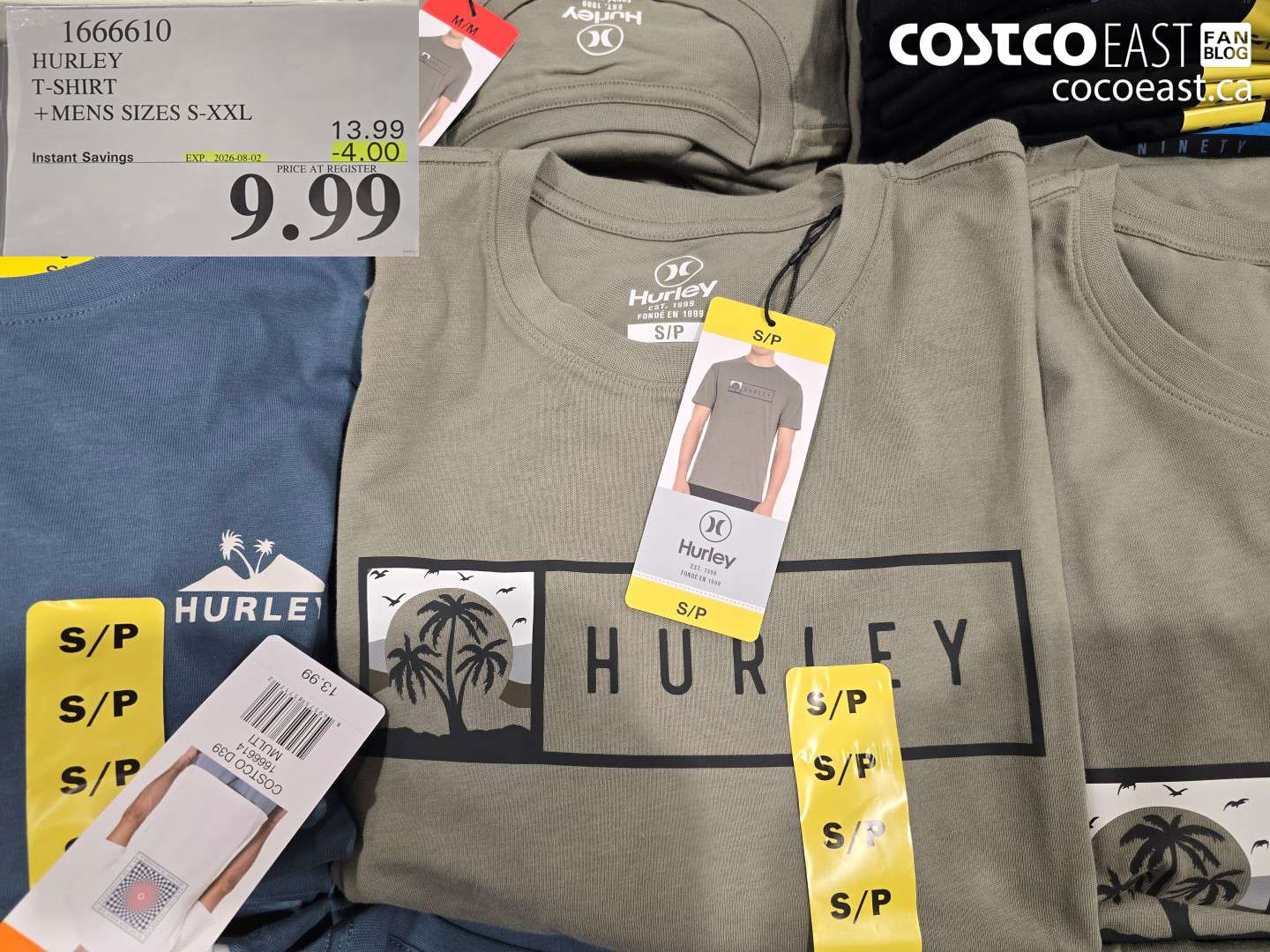 1666610 HURLEY T-SHIRT + MENS SIZES S-XXL ($4.00 INSTANT SAVINGS EXPIRES ON 2026-08-02) $9.99