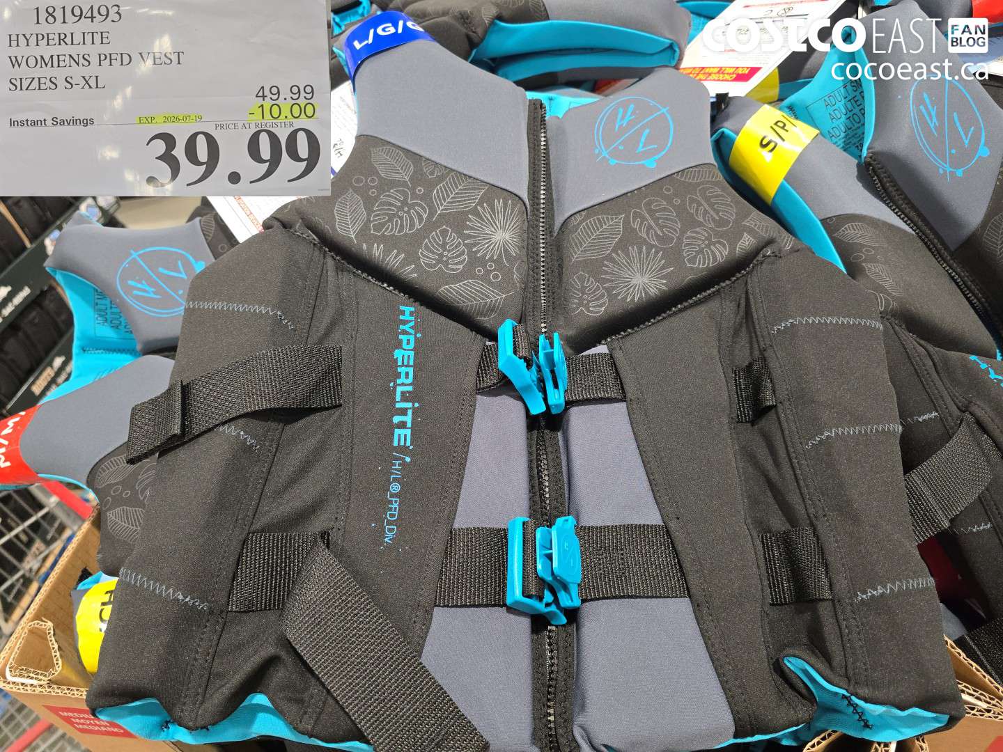 1819493 HYPERLITE WOMENS PFD VEST SIZES S-XL ($10.00 INSTANT SAVINGS EXPIRES ON 2026-07-19) $39.99
