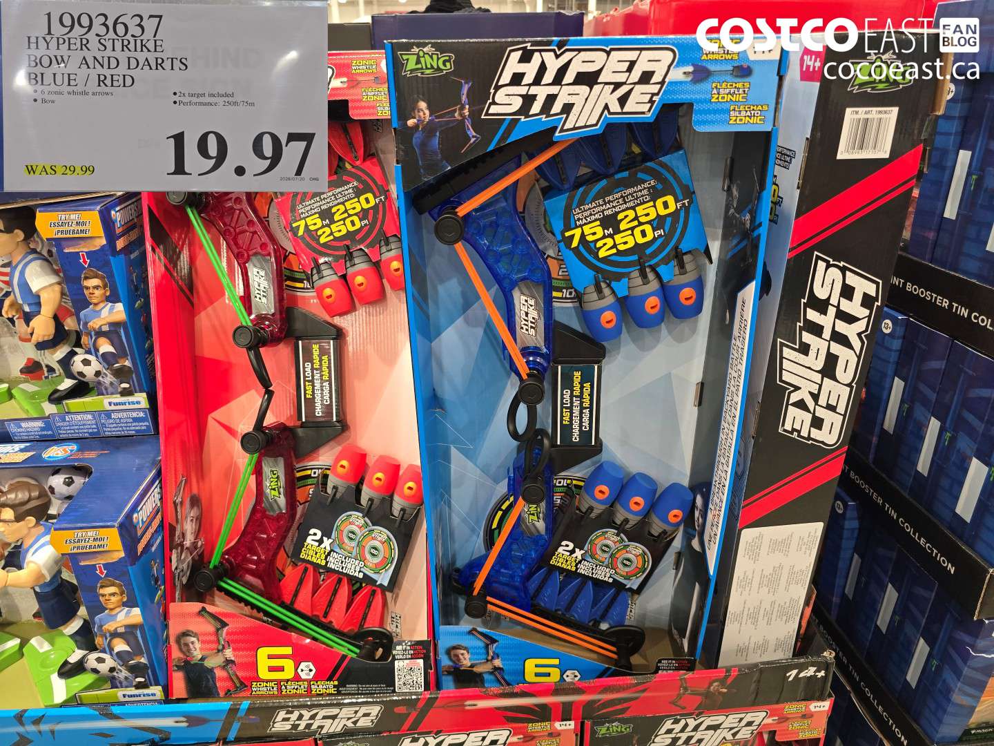 1993637 HYPER STRIKE BOW AND DARTS BLUE / RED $19.97