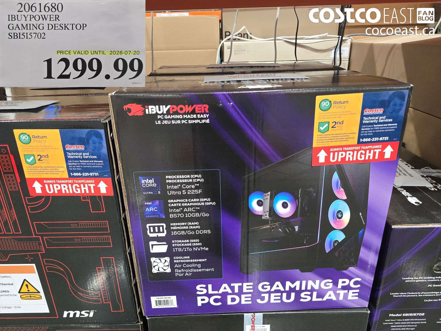 2061680 IBUYPOWER GAMING DESKTOP SBI5I5702 $1299.99
