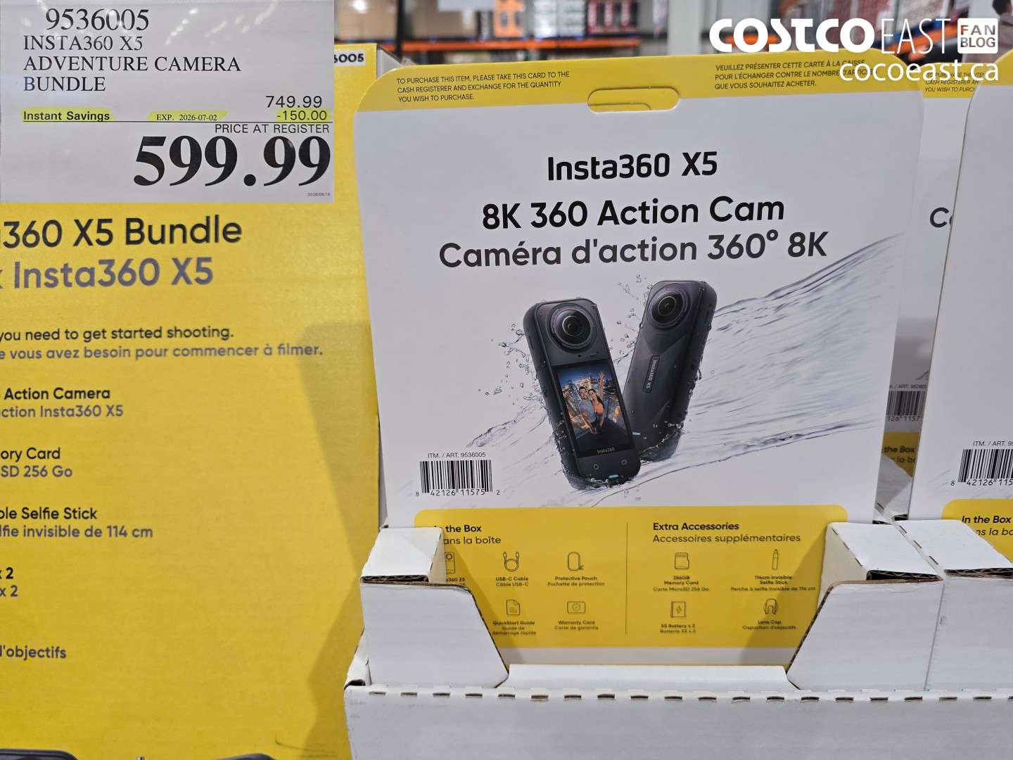 9536005 INSTA360 X5 ADVENTURE CAMERA BUNDLE ($150.00 INSTANT SAVINGS EXPIRES ON 2026-07-02) $599.99