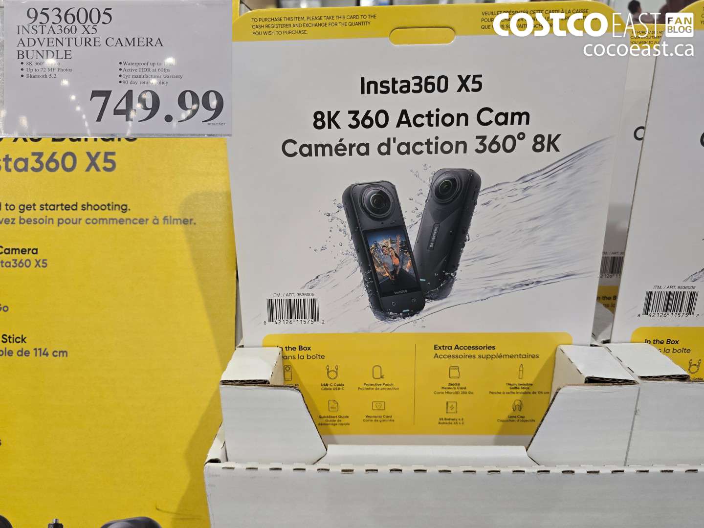 9536005 INSTA360 X5 ADVENTURE CAMERA BUNDLE $749.99