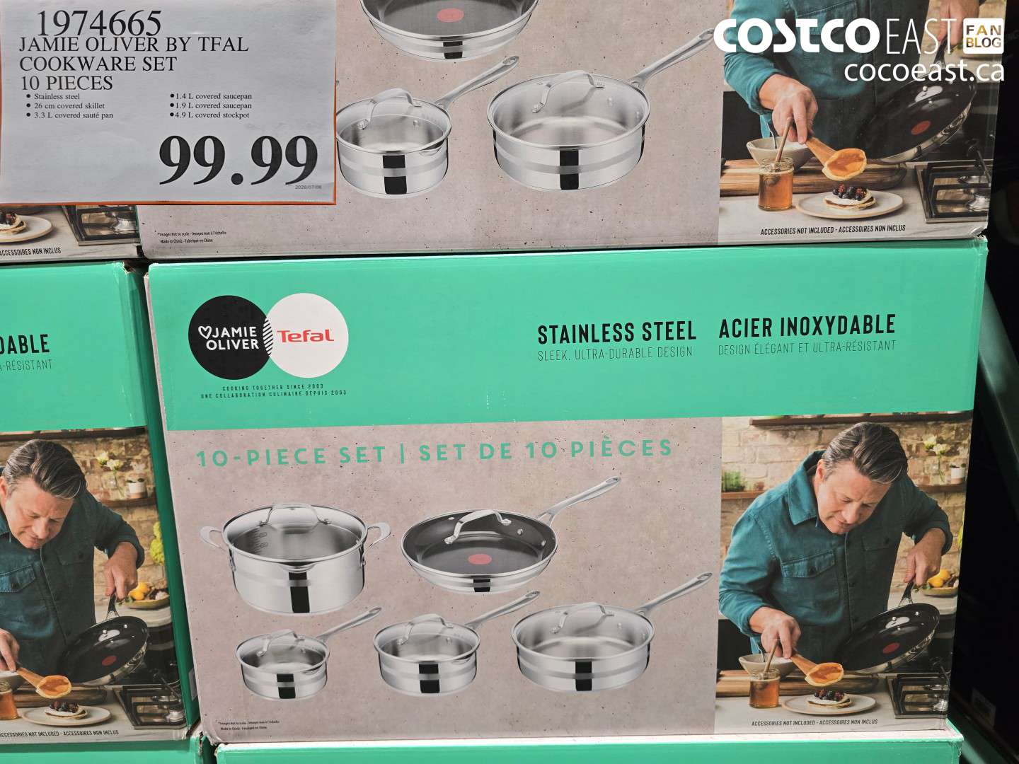 1974665 JAMIE OLIVER BY TFAL COOKWARE SET 10 PIECES $99.99