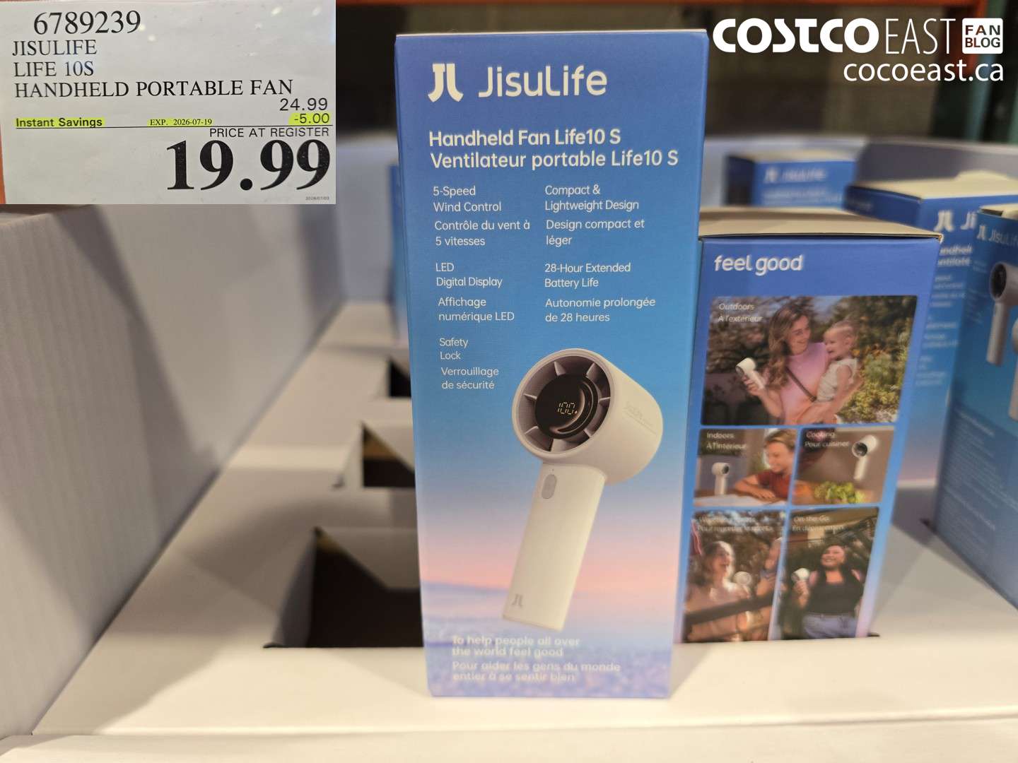 6789239 JISULIFE LIFE 10S HANDHELD PORTABLE FAN ($5.00 INSTANT SAVINGS EXPIRES ON 2026-07-19) $19.99