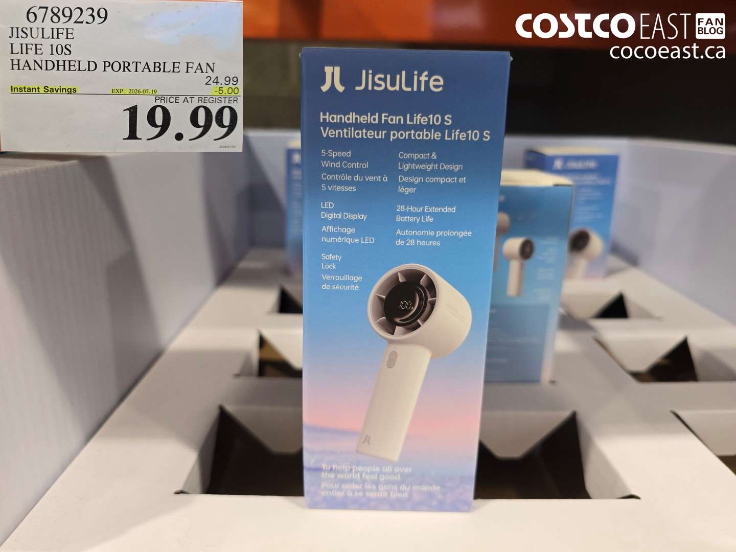 6789239 JISULIFE LIFE 10S HANDHELD PORTABLE FAN ($5.00 INSTANT SAVINGS EXPIRES ON 2026-07-19) $19.99