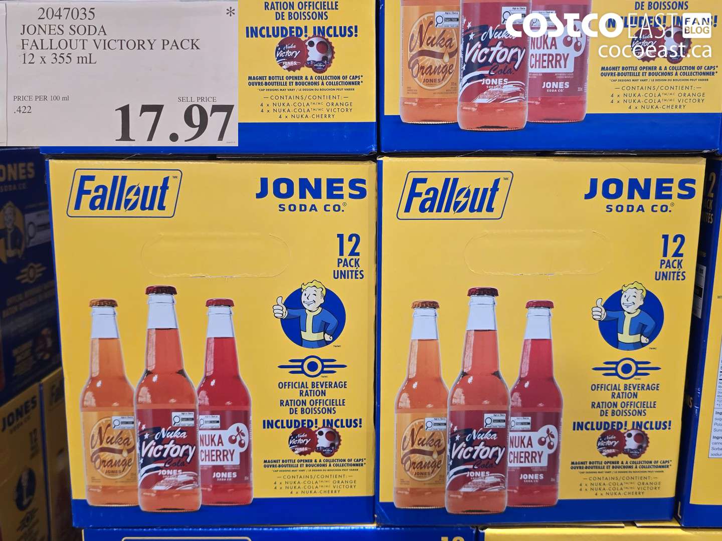 2047035 JONES SODA FALLOUT VICTORY PACK 12 X 355 ML $17.97
