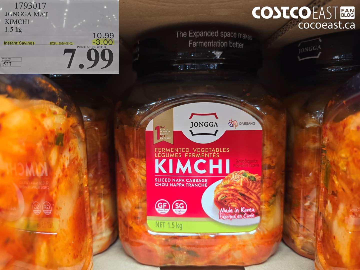 1793017 JONGGA MAT KIMCHI 1.5 KG ($3.00 INSTANT SAVINGS EXPIRES ON 2026-08-02) $7.99