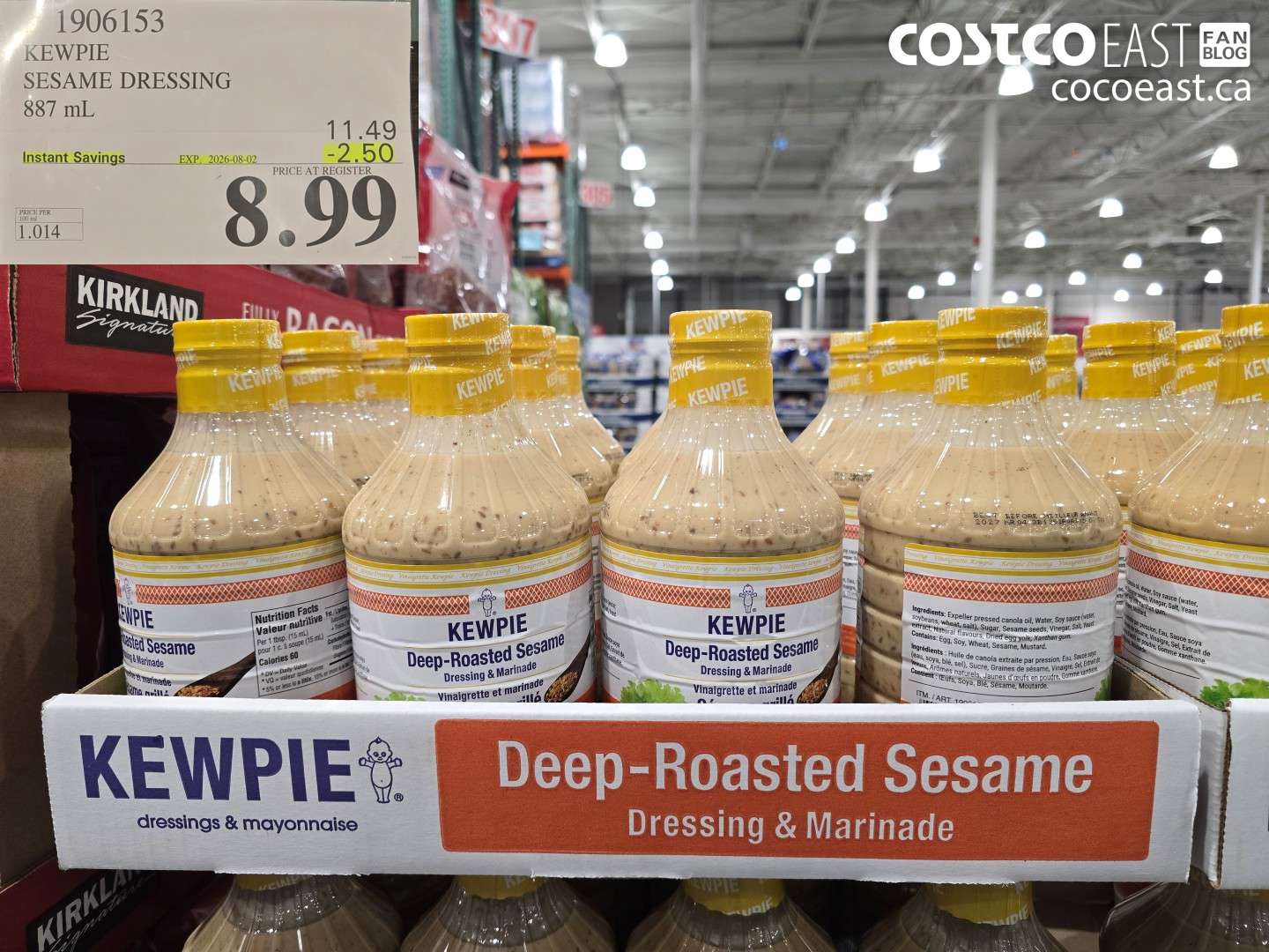 1906153 KEWPIE SESAME DRESSING 887 ML ($2.50 INSTANT SAVINGS EXPIRES ON 2026-08-02) $8.99
