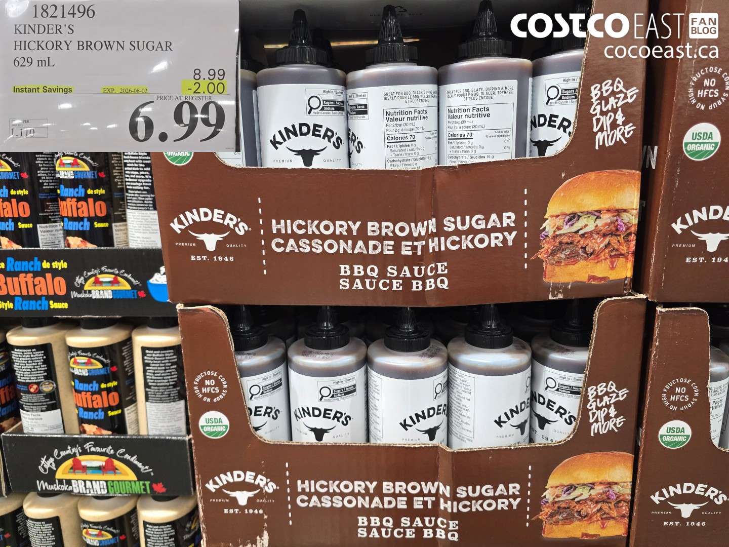 1821496 KINDER'S HICKORY BROWN SUGAR 629 ML ($2.00 INSTANT SAVINGS EXPIRES ON 2026-08-02) $6.99