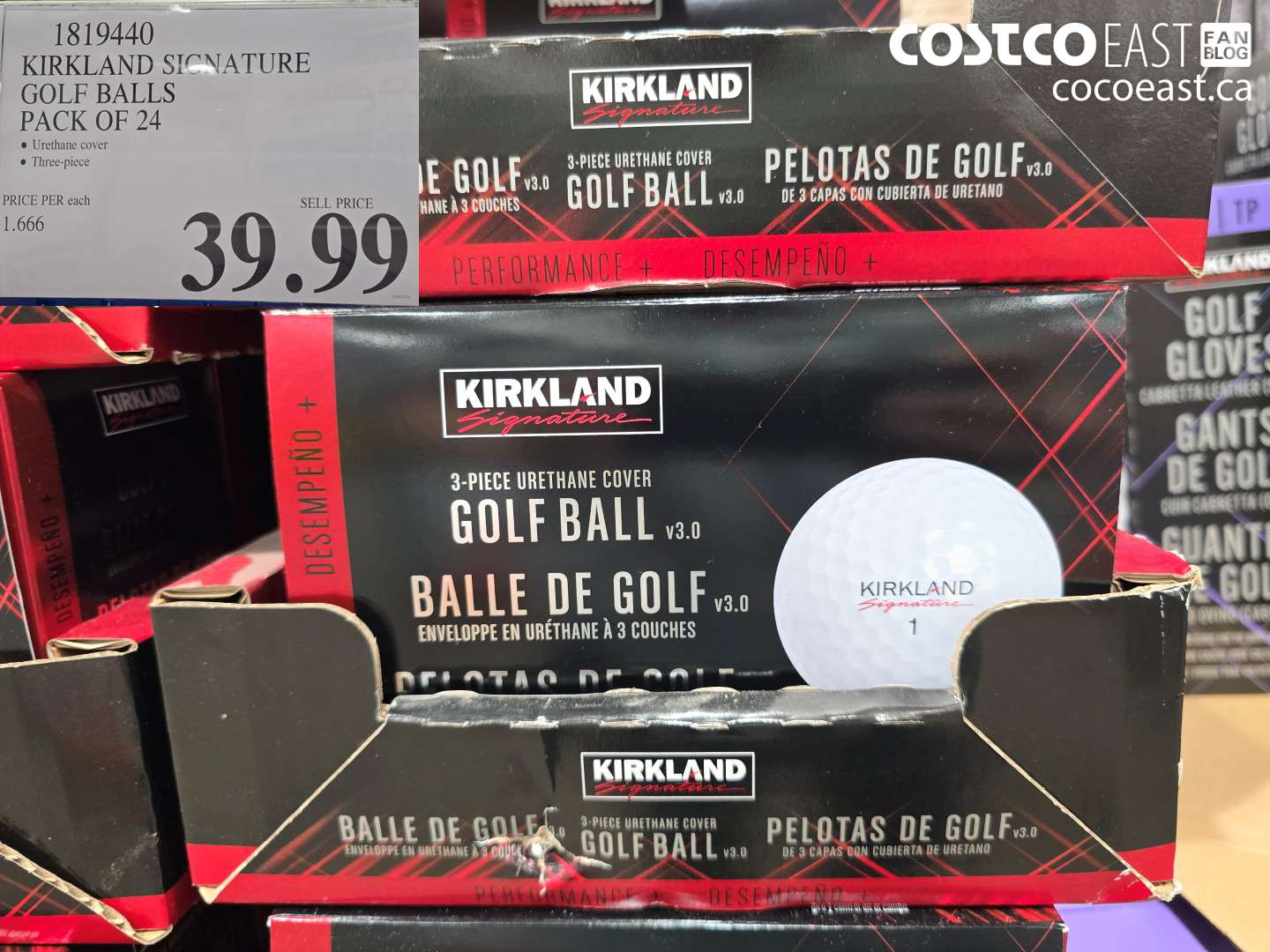 1819440 KIRKLAND SIGNATURE GOLF BALLS PACK OF 24 $39.99