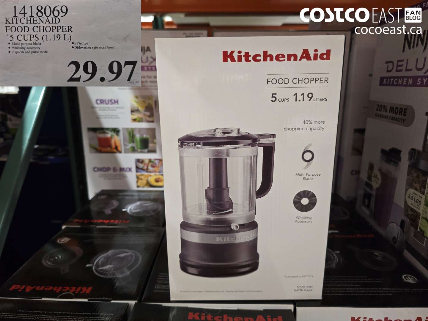 1418069 KITCHENAID FOOD CHOPPER 5 CUPS (1.19 L) $29.97