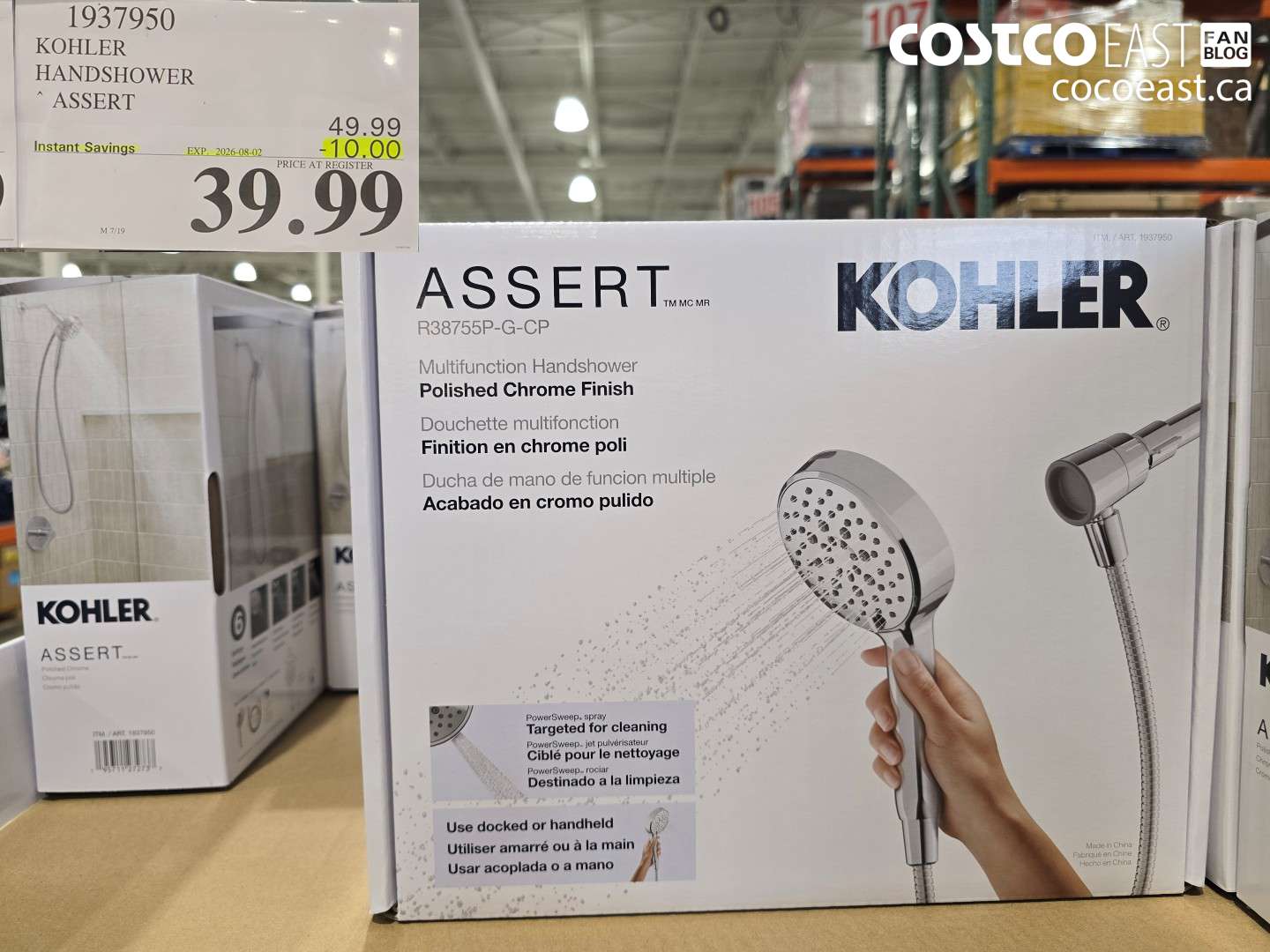 1937950 KOHLER HANDSHOWER ASSERT ($10.00 INSTANT SAVINGS EXPIRES ON 2026-08-02) $39.99