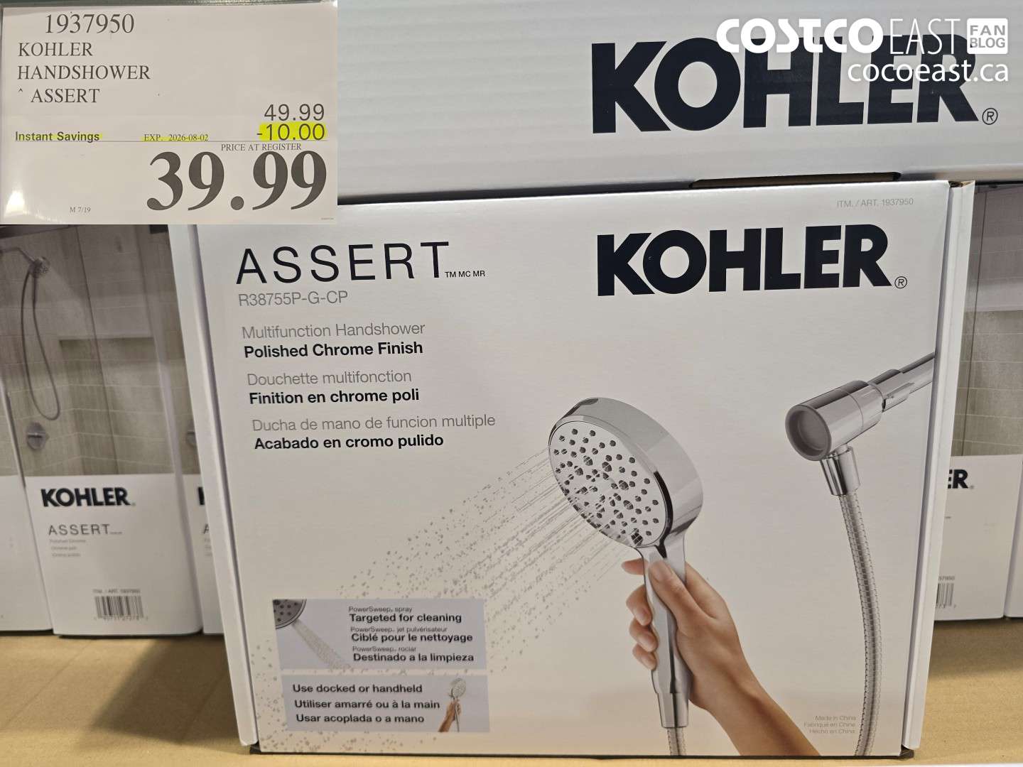 1937950 KOHLER HANDSHOWER ASSERT ($10.00 INSTANT SAVINGS EXPIRES ON 2026-08-02) $39.99