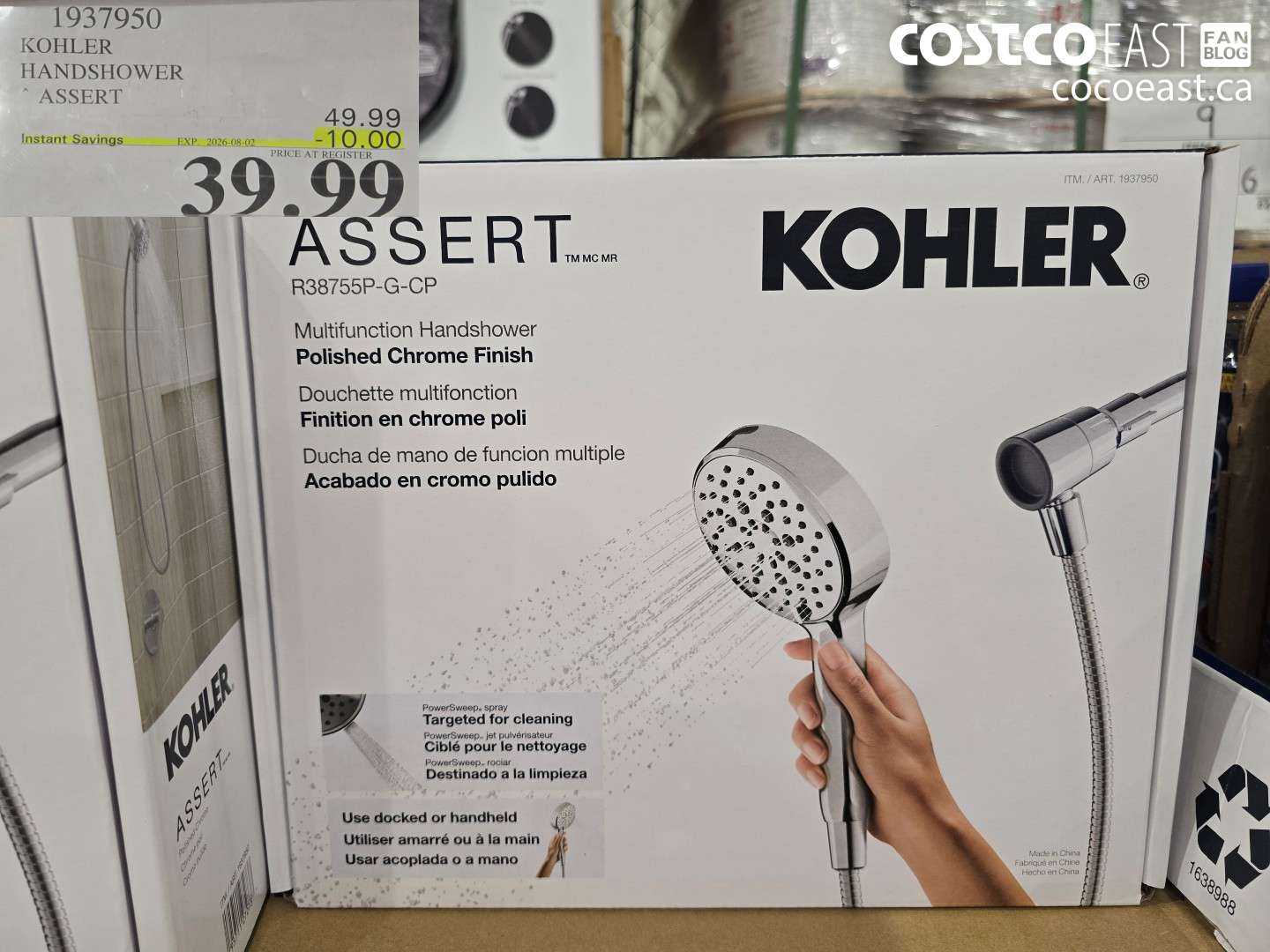 1937950 KOHLER HANDSHOWER ASSERT ($10.00 INSTANT SAVINGS EXPIRES ON 2026-08-02) $39.99