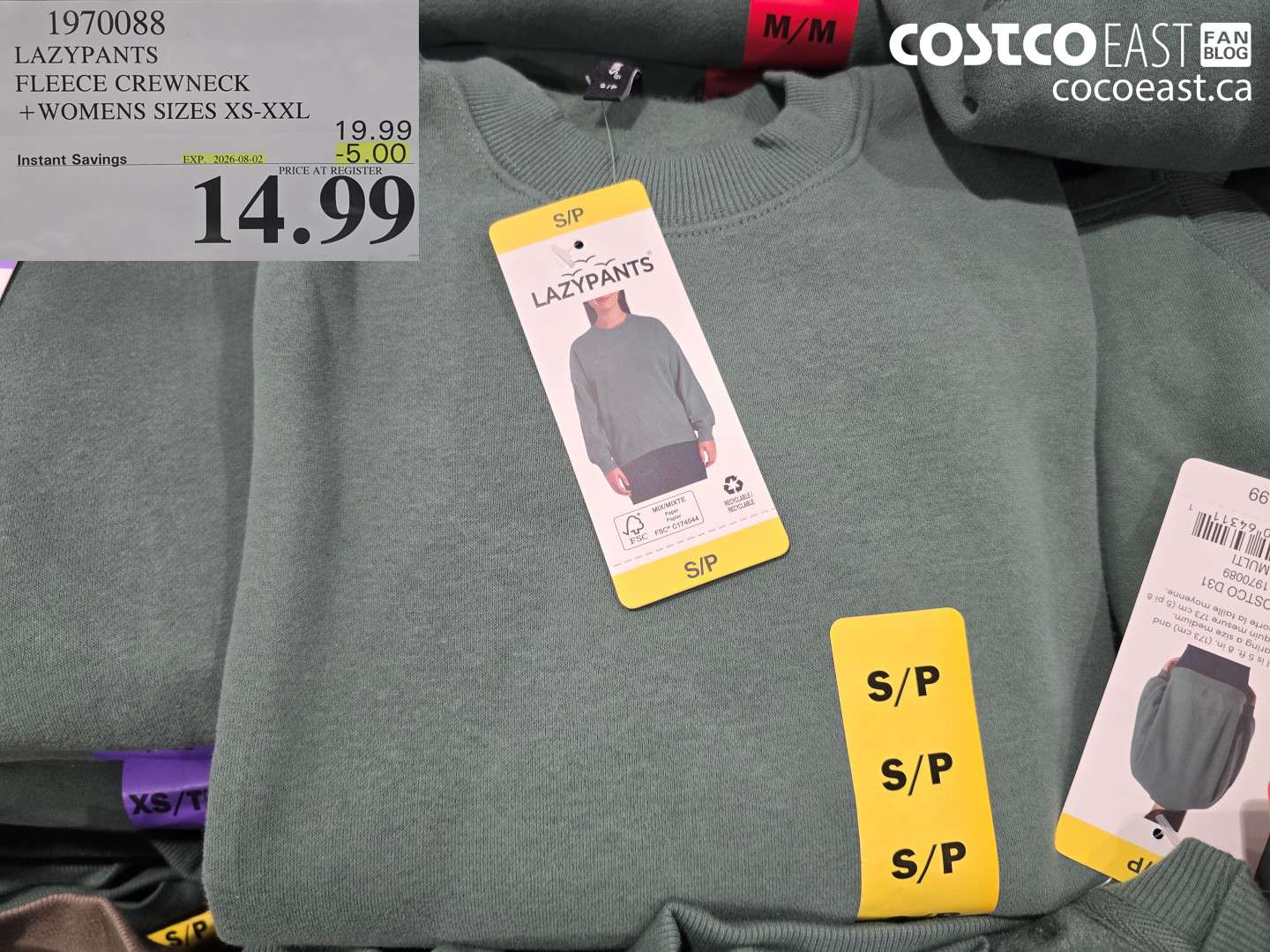 1970088 LAZYPANTS FLEECE CREWNECK + WOMENS SIZES XS-XXL ($5.00 INSTANT SAVINGS EXPIRES ON 2026-08-02) $14.99