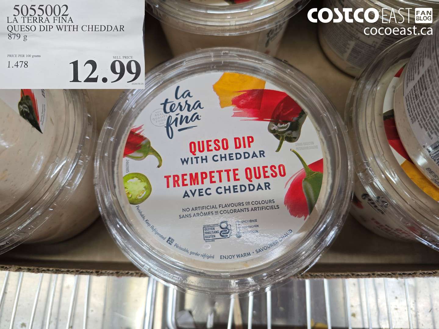 5055002 LA TERRA FINA QUESO DIP WITH CHEDDAR 879 G $12.99