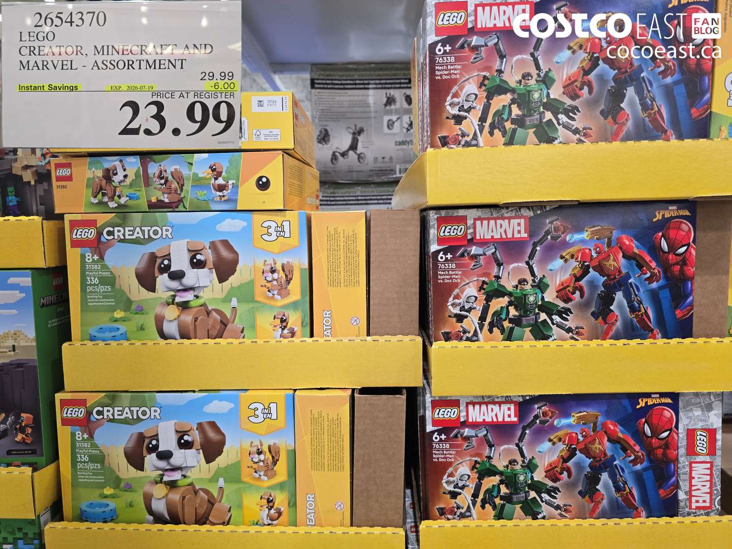 2654370 LEGO CREATOR, MINECRAFT AND MARVEL - ASSORTMENT ($6.00 INSTANT SAVINGS EXPIRES ON 2026-07-19) $23.99