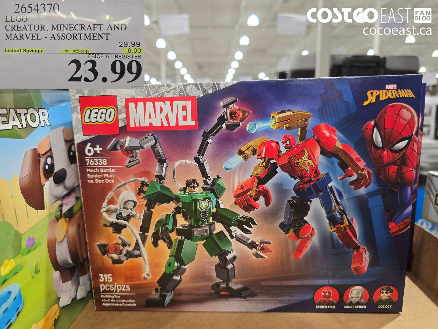 2654370 LEGO CREATOR, MINECRAFT AND MARVEL - ASSORTMENT ($6.00 INSTANT SAVINGS EXPIRES ON 2026-07-19) $23.99