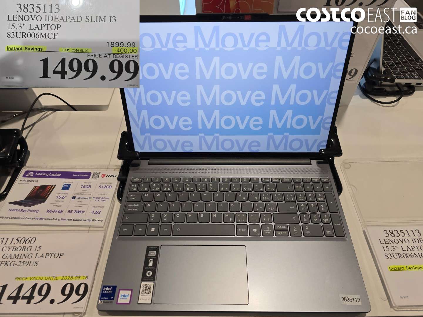 3835113 LENOVO IDEAPAD SLIM I3 15.3