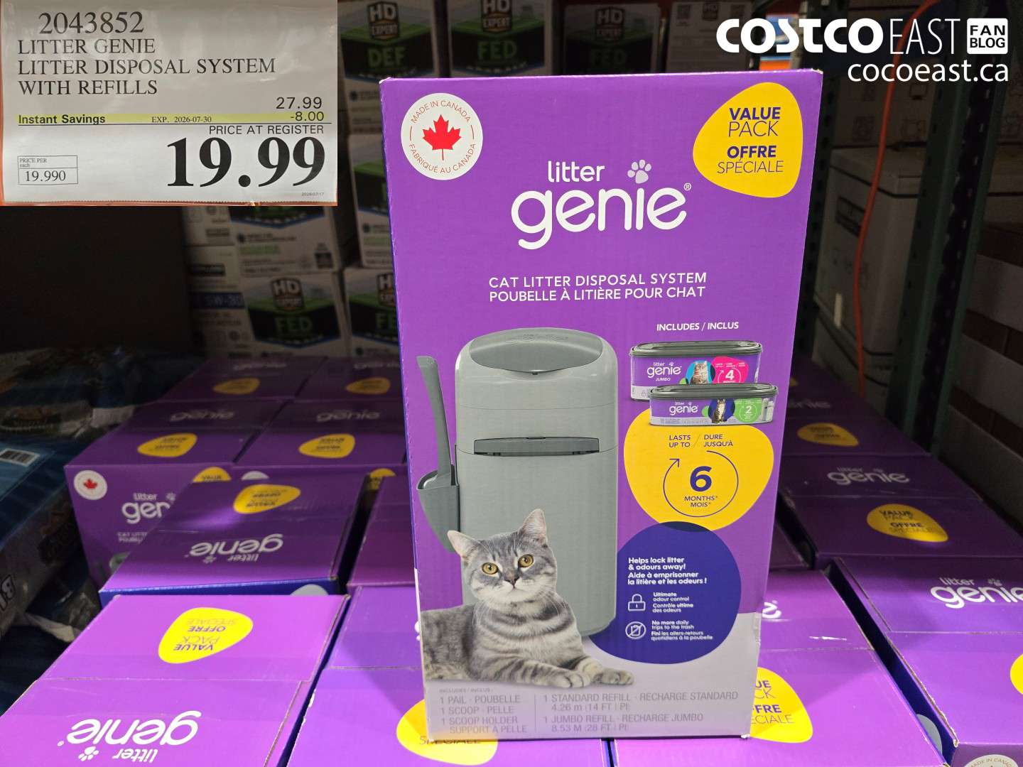 2043852 LITTER GENIE LITTER DISPOSAL SYSTEM WITH REFILLS ($8.00 INSTANT SAVINGS EXPIRES ON 2026-07-30) $19.99