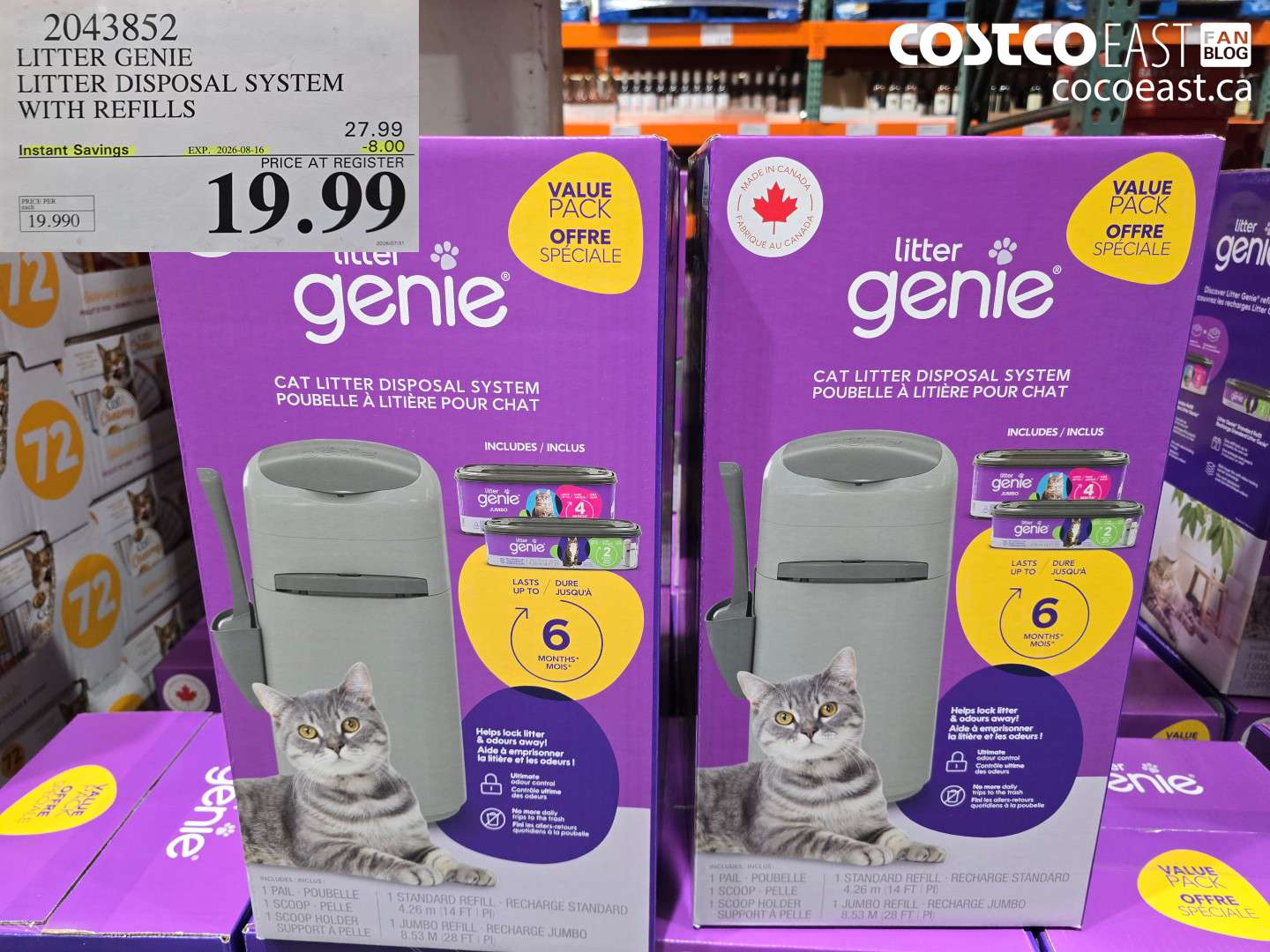 2043852 LITTER GENIE LITTER DISPOSAL SYSTEM WITH REFILLS ($8.00 INSTANT SAVINGS EXPIRES ON 2026-08-16) $19.99