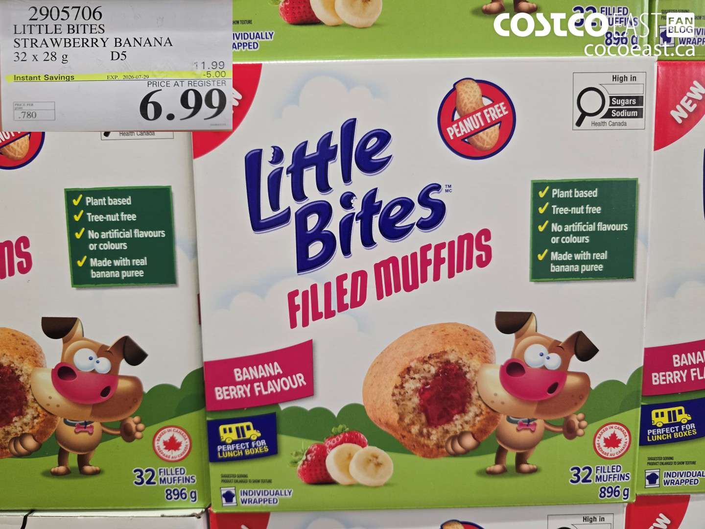 2905706 LITTLE BITES STRAWBERRY BANANA 32 X 28 G D5 ($5.00 INSTANT SAVINGS EXPIRES ON 2026-07-29) $6.99