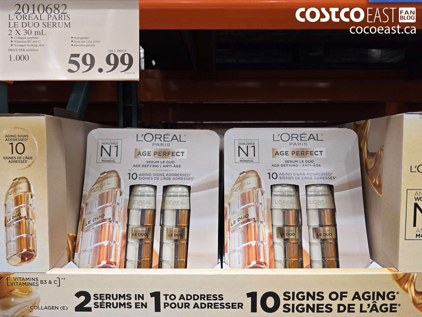 2010682 L'ORÉAL PARIS LE DUO SERUM 2 X 30 ML $59.99