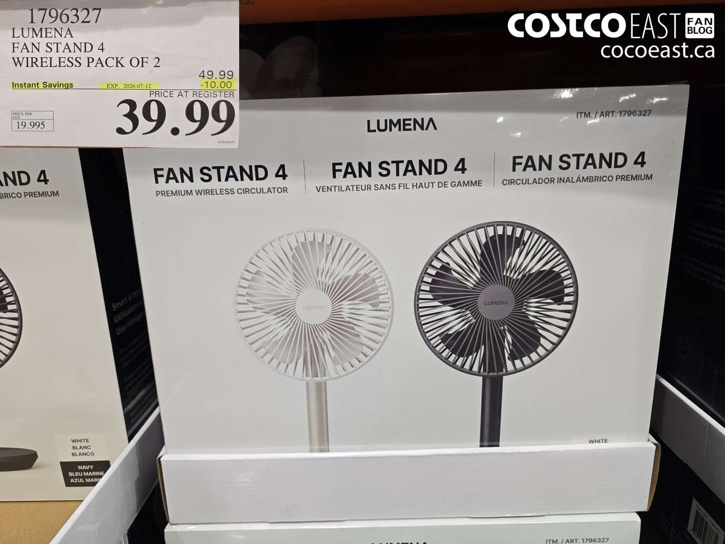 1796327 LUMENA FAN STAND 4 WIRELESS PACK OF 2 ($10.00 INSTANT SAVINGS EXPIRES ON 2026-07-12) $39.99