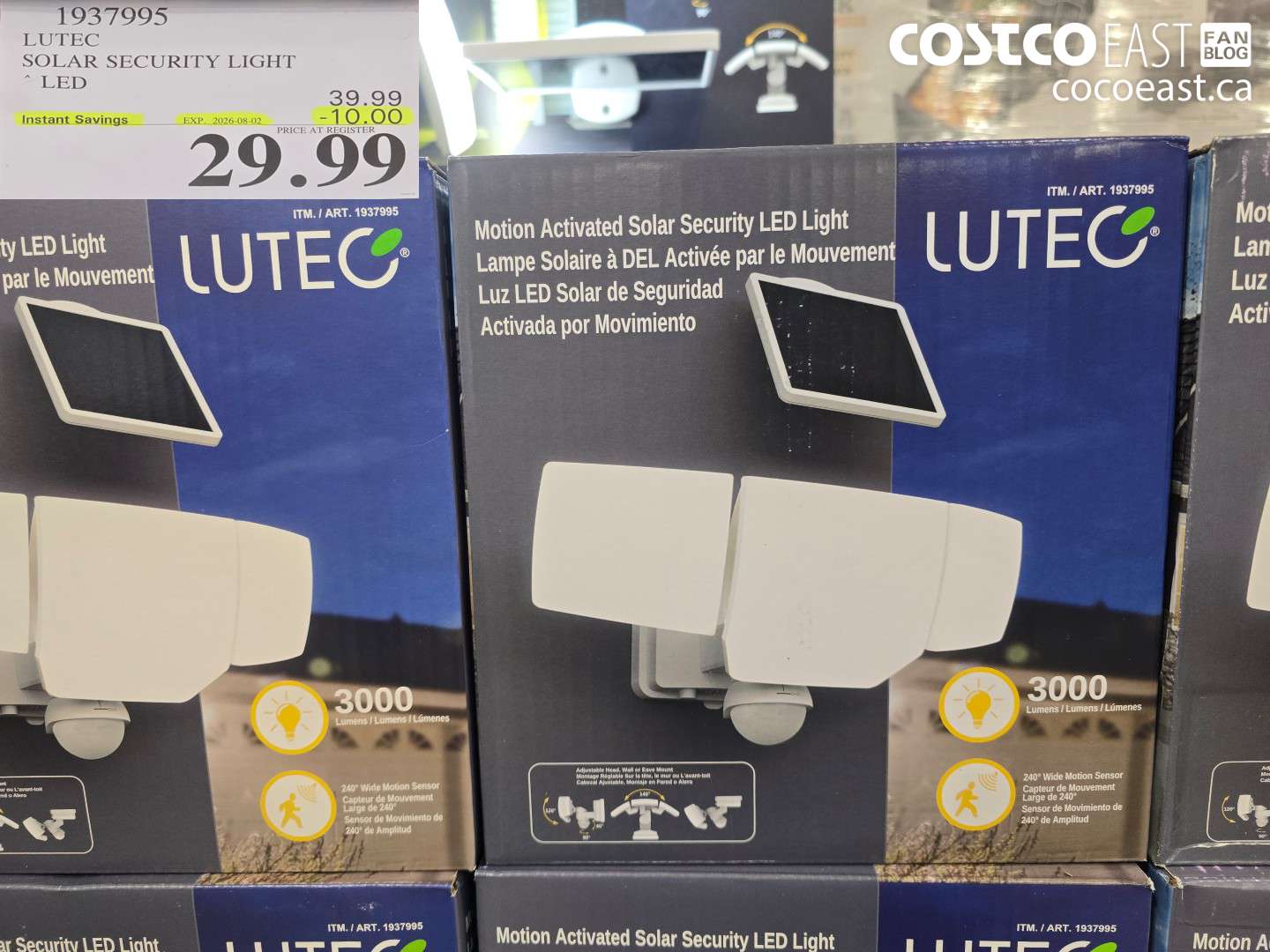 1937995 LUTEC SOLAR SECURITY LIGHT LED ($10.00 INSTANT SAVINGS EXPIRES ON 2026-08-02) $29.99