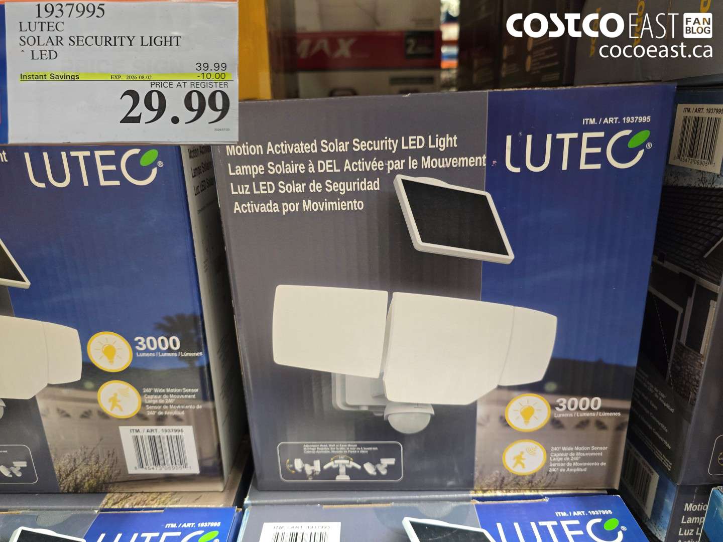 1937995 LUTEC SOLAR SECURITY LIGHT LED ($10.00 INSTANT SAVINGS EXPIRES ON 2026-08-02) $29.99