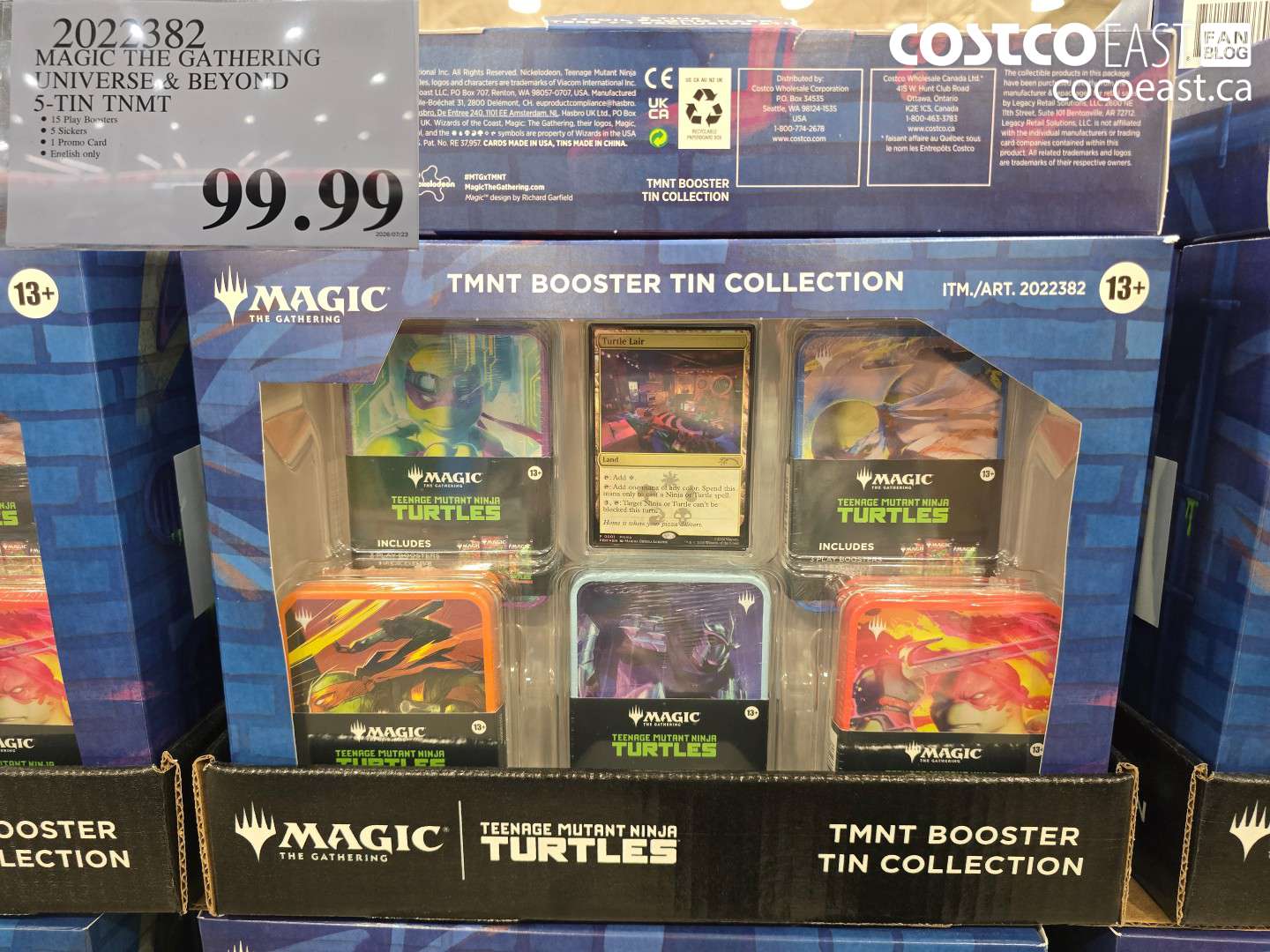 2022382 MAGIC THE GATHERING UNIVERSE & BEYOND 5-TIN TNMT $99.99