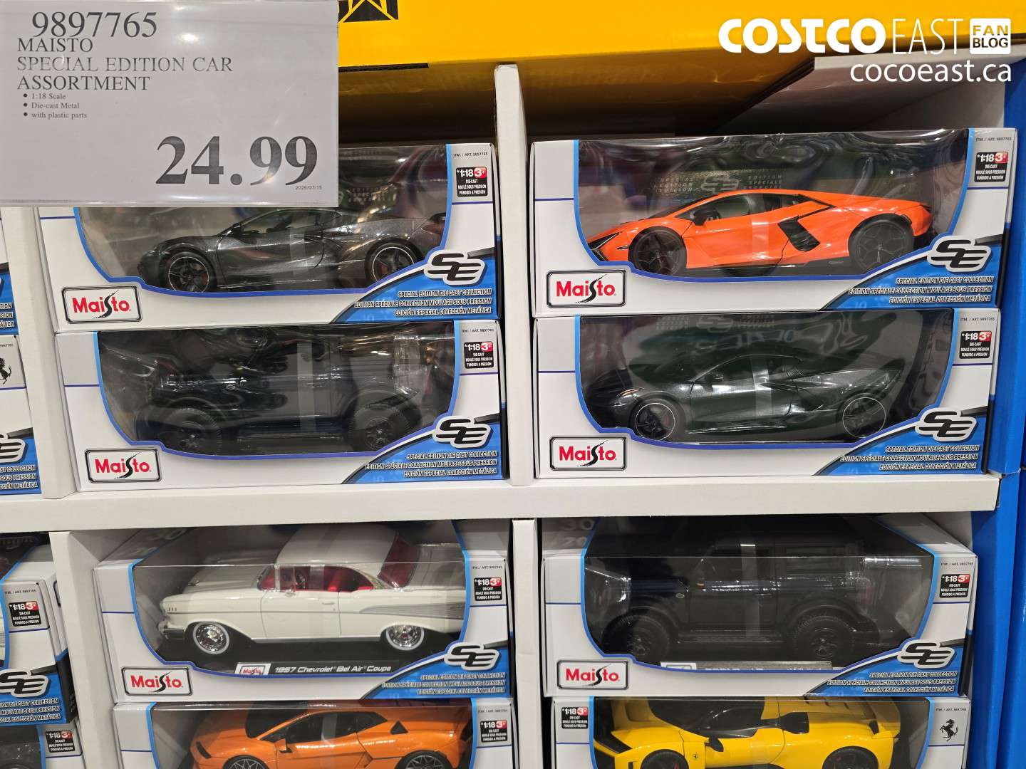 9897765 MAISTO SPECIAL EDITION CAR ASSORTMENT $24.99