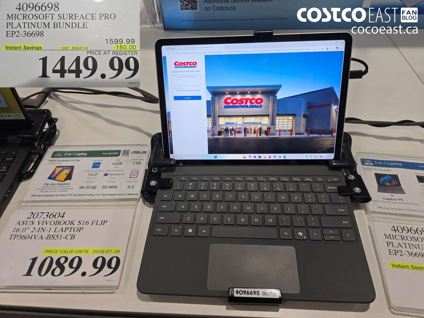 4096698 MICROSOFT SURFACE PRO PLATINUM BUNDLE EP2-36698 ($150.00 INSTANT SAVINGS EXPIRES ON 2026-07-19) $1449.99