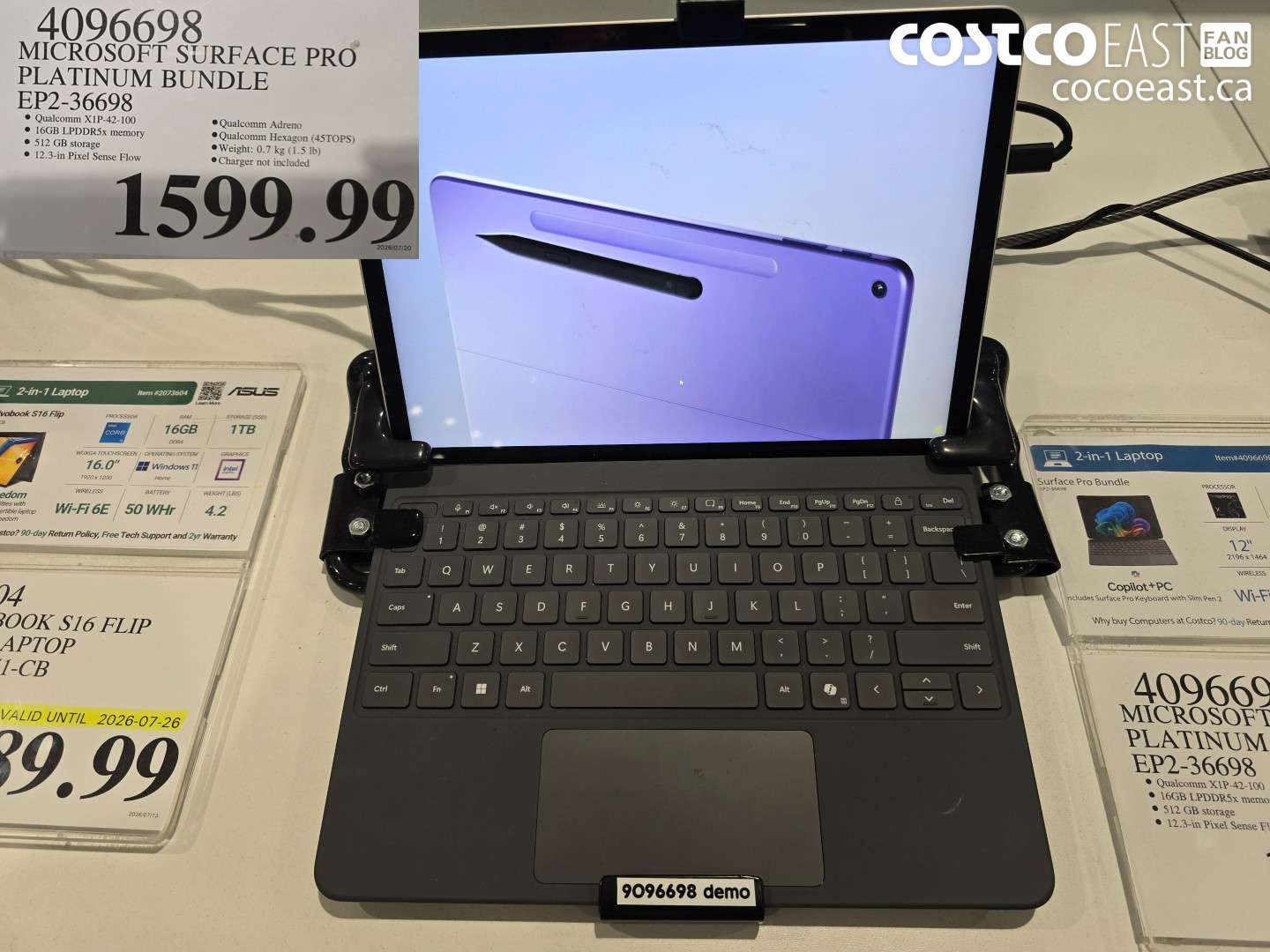 4096698 MICROSOFT SURFACE PRO PLATINUM BUNDLE EP2-36698 $1599.99