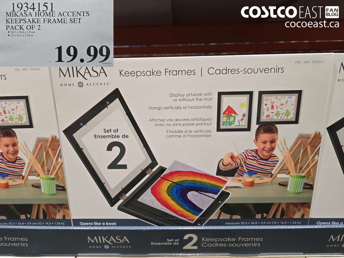 1934151 MIKASA HOME ACCENTS KEEPSAKE FRAME SET PACK OF 2 $19.99