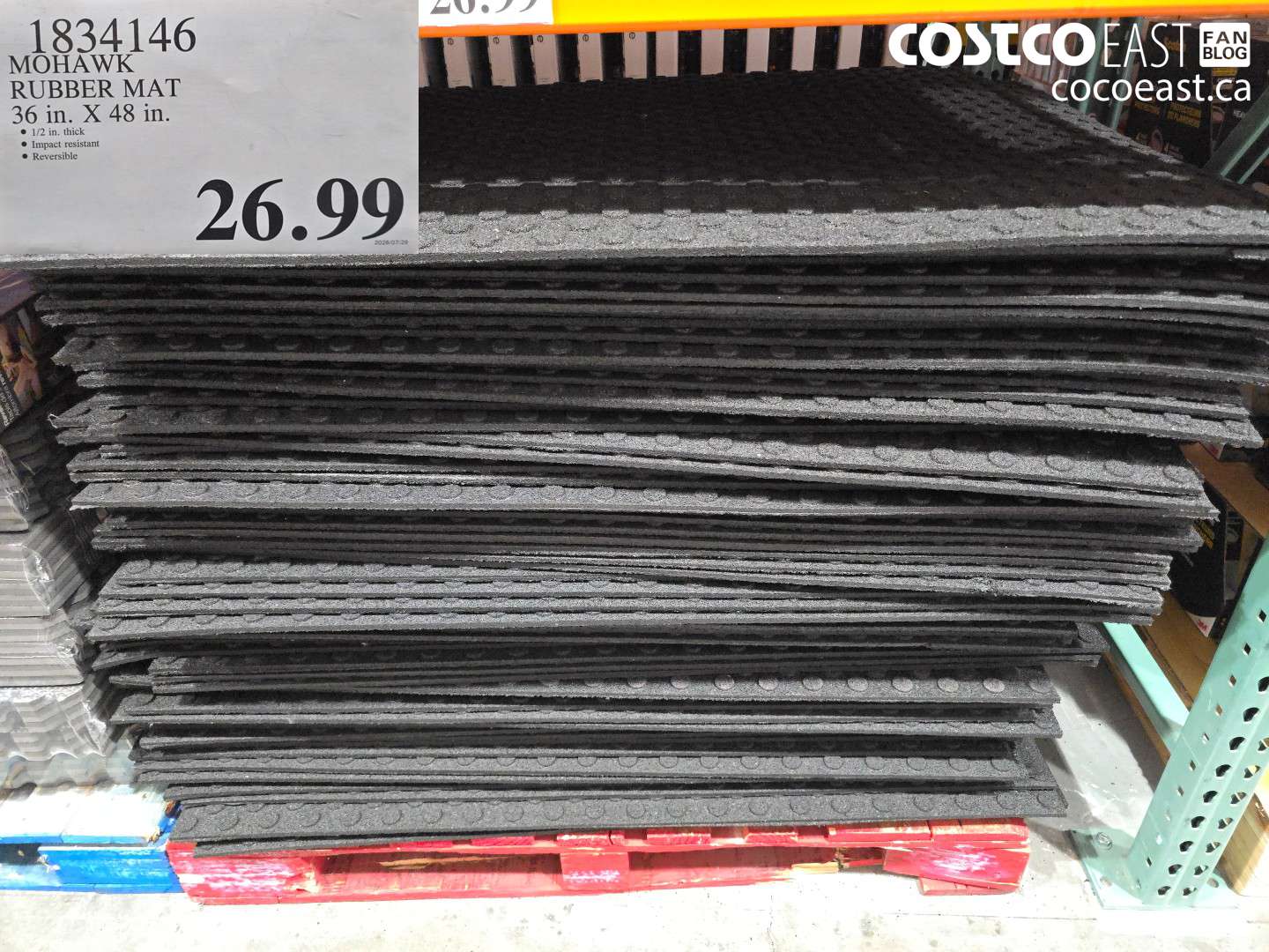 1834146 MOHAWK RUBBER MAT 36 IN. X 48 IN. $26.99