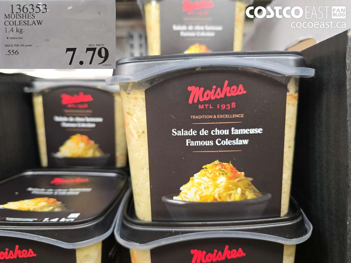 136353 MOISHES COLESLAW 1.4 KG $7.79