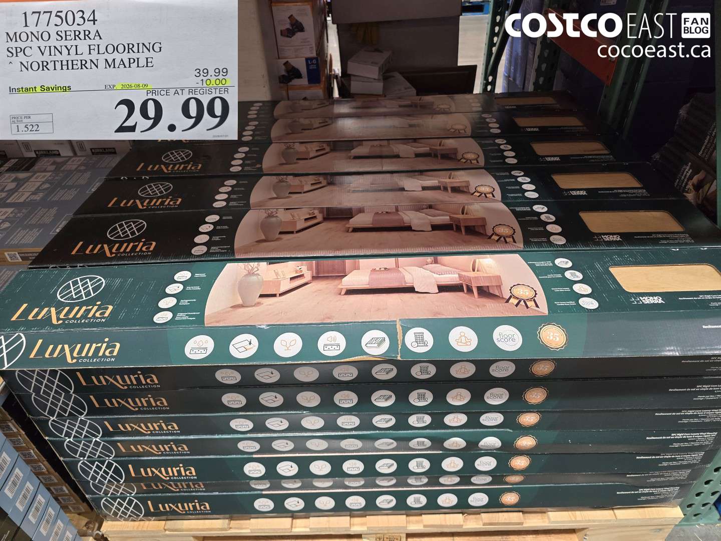 1775034 MONO SERRA SPC VINYL FLOORING NORTHERN MAPLE ($10.00 INSTANT SAVINGS EXPIRES ON 2026-08-09) $29.99