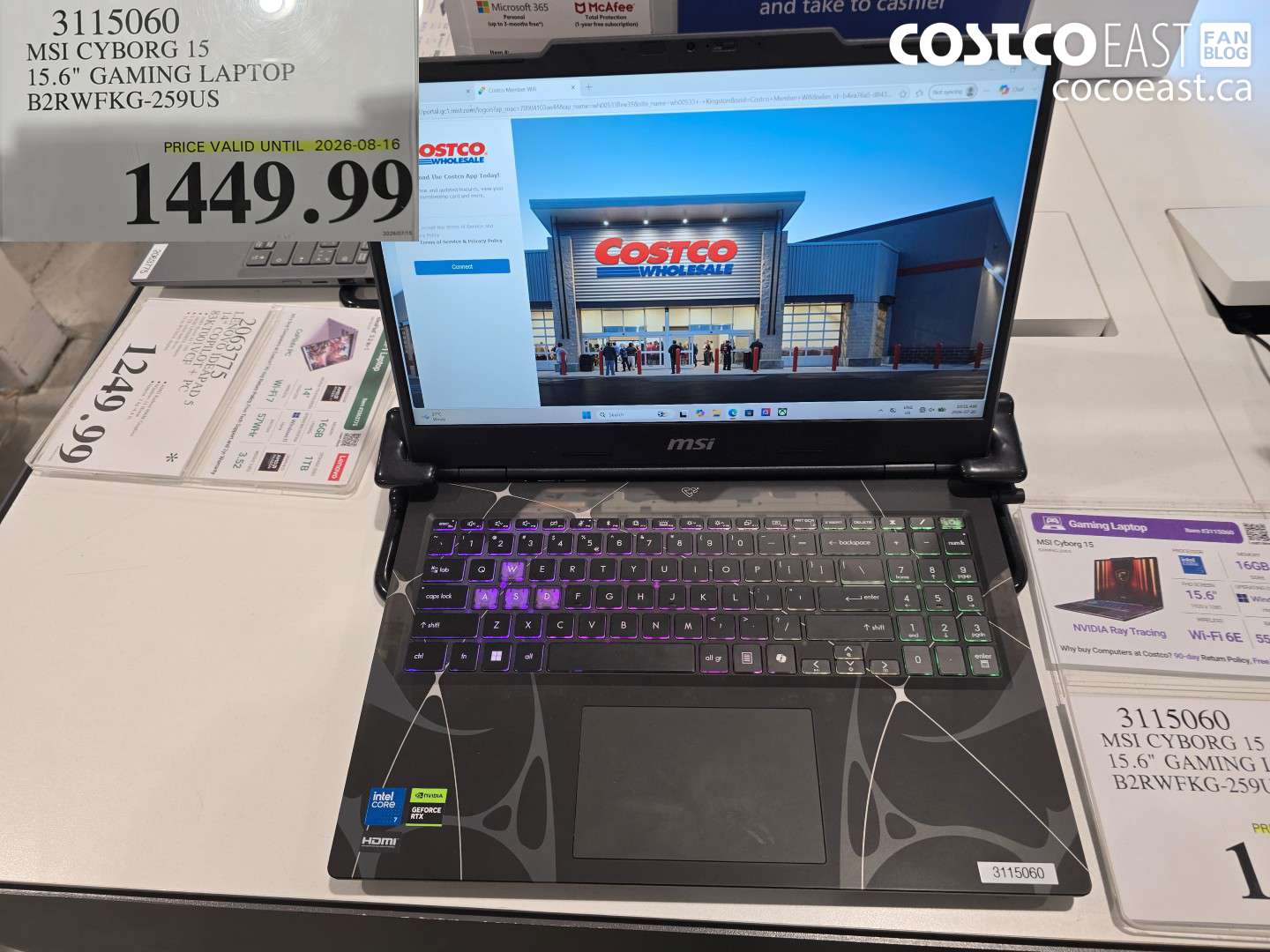 3115060 MSI CYBORG 15 15.6