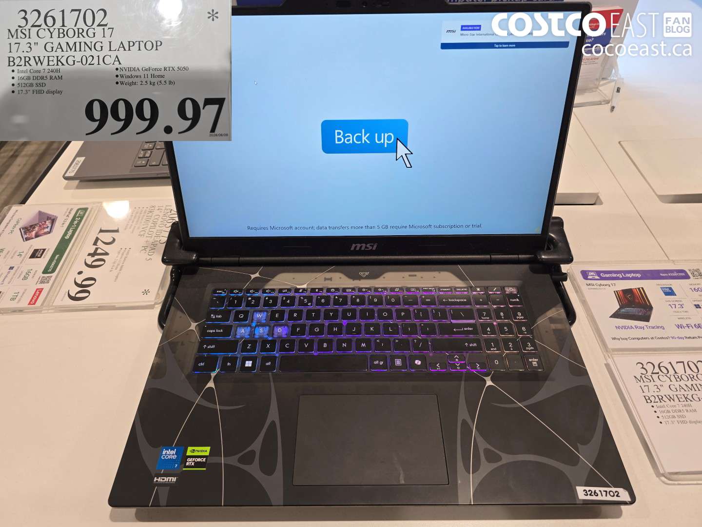 3261702 MSI CYBORG 17 17.3