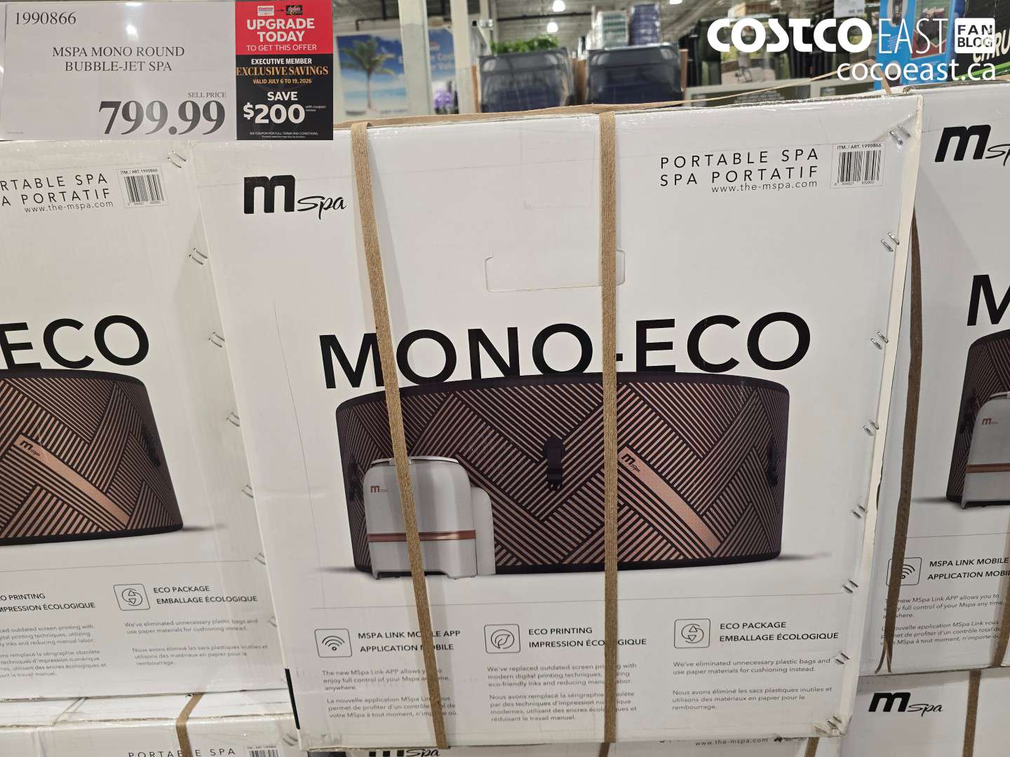 1990866 MSPA MONO ROUND BUBBLE-JET SPA ($200.00 INSTANT SAVINGS EXPIRES ON 2026-07-19) $599.99