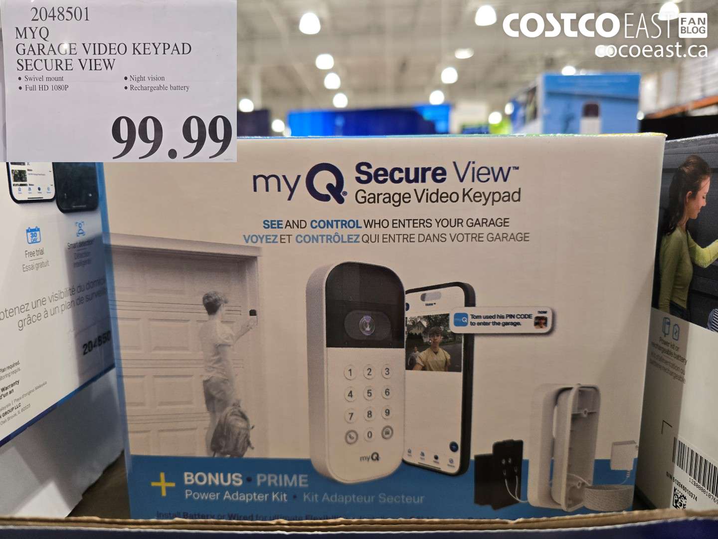 2048501 MYQ GARAGE VIDEO KEYPAD SECURE VIEW $99.99